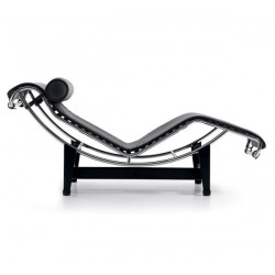 Chaise longue CORBU Cuir de Vachette noir