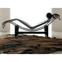 Chaise longue CORBU Cuir de Vachette noir
