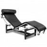 Chaise longue CORBU Cuir de Vachette noir