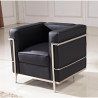 Grand Confort CORBU Cuir de Vachette Noir - 1 place