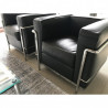Grand Confort CORBU Cuir de Vachette Noir - 1 place