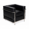 Grand Confort CORBU Cuir de Vachette Noir - 1 place