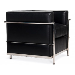 Grand Confort CORBU Cuir de Vachette Noir - 1 place