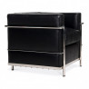 Grand Confort CORBU Cuir de Vachette Noir - 1 place