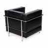 Grand Confort CORBU Cuir de Vachette Noir - 1 place