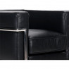 Grand Confort CORBU Cuir de Vachette Noir - 1 place