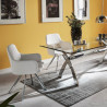 Fauteuil RIGA - Cuir Blanc
