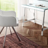 Fauteuil RIGA - Cuir Blanc
