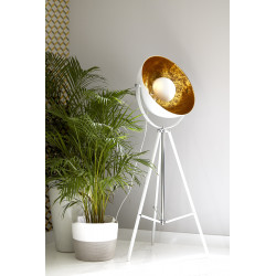 Lampadaire à poser MOON - Blanc & Or