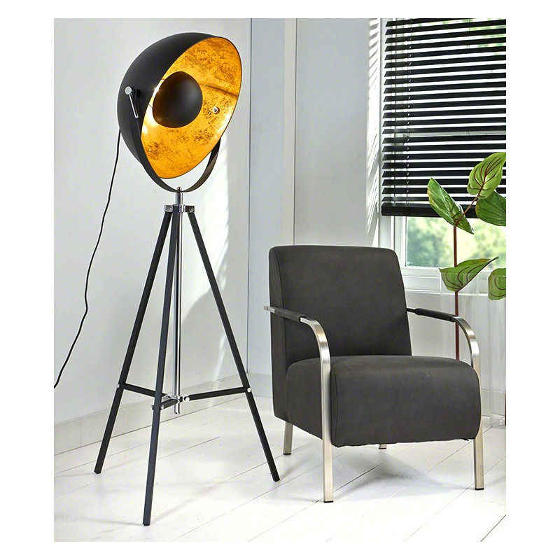 Lampadaire à poser MOON - Noir & Or