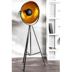 Lampadaire à poser MOON - Noir & Or
