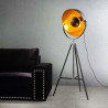 Lampadaire à poser MOON - Noir & Or