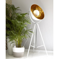 Lampadaire à poser MOON - Blanc & Or
