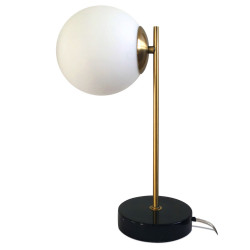 Lampe à poser ART DECO - Marbre Noir & Laiton