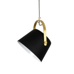 Lampadaire à poser LADU - Noir & Laiton