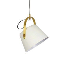 Lampadaire à poser LADU - Blanc & Laiton