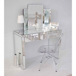 Ensemble 3 pièces LOUIS - Coiffeuse, Tabouret & Miroir