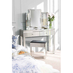 Ensemble 3 pièces LOUIS - Coiffeuse, Tabouret & Miroir