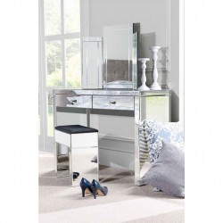 Ensemble 3 pièces LOUIS - Coiffeuse, Tabouret & Miroir