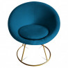 Fauteuil STUART - Round - Bleu Canard