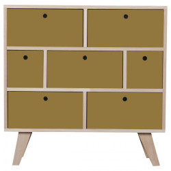 Commode BARRY 7 tirroirs - Miel