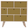 Commode BARRY 7 tirroirs - Miel