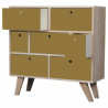 Commode BARRY 7 tirroirs - Miel