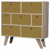 Commode BARRY 7 tirroirs - Miel