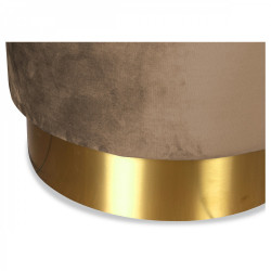 Tabouret YOAN xL Velours - Taupe
