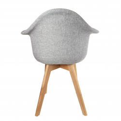 Fauteuil NORDA - Toile Gris chiné