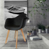 Fauteuil NORDA - Toile Noir absolu
