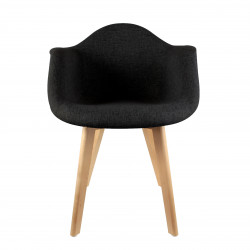 Fauteuil NORDA - Toile Noir absolu