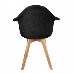 Fauteuil NORDA - Toile Noir absolu