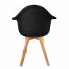 Fauteuil NORDA - Toile Noir absolu