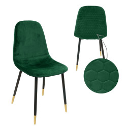 Chaise VUELA -  Velours Vert Emeraude
