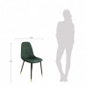 Chaise VUELA -  Velours Vert Emeraude