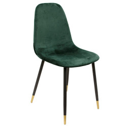 Chaise VUELA -  Velours Vert Emeraude