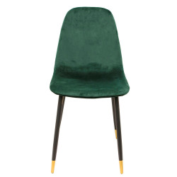 Chaise VUELA -  Velours Vert Emeraude