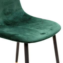 Chaise VUELA -  Velours Vert Emeraude