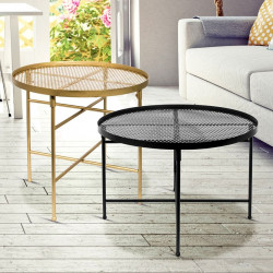 Duo de tables GLAMSTEEL - Noir & Or