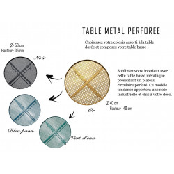 Duo de tables GLAMSTEEL - Noir & Or