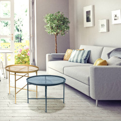 Duo de tables GLAMSTEEL - Noir & Or