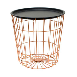 Table d'appoint JUNE - Acier noir & cuivre