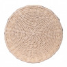 Tabouret tressé RAFFIA - Noir & naturel