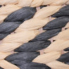 Tabouret tressé RAFFIA - Noir & naturel