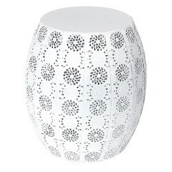 Tabouret / Table d'appoint MAYA - Blanc