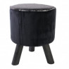 Tabouret à sequins CHIC -  Noir & argent