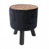 Tabouret à sequins CHIC -  Noir & or