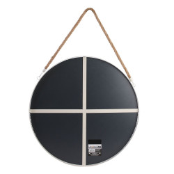 Miroir ACERO - Blanc & anse en Jonc