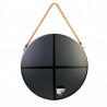 Miroir ACERO - Noir & anse en Jonc